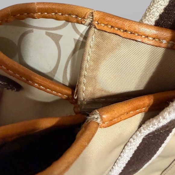 Coach Beige and Brown Tote Bag - Picture 6 of 12
